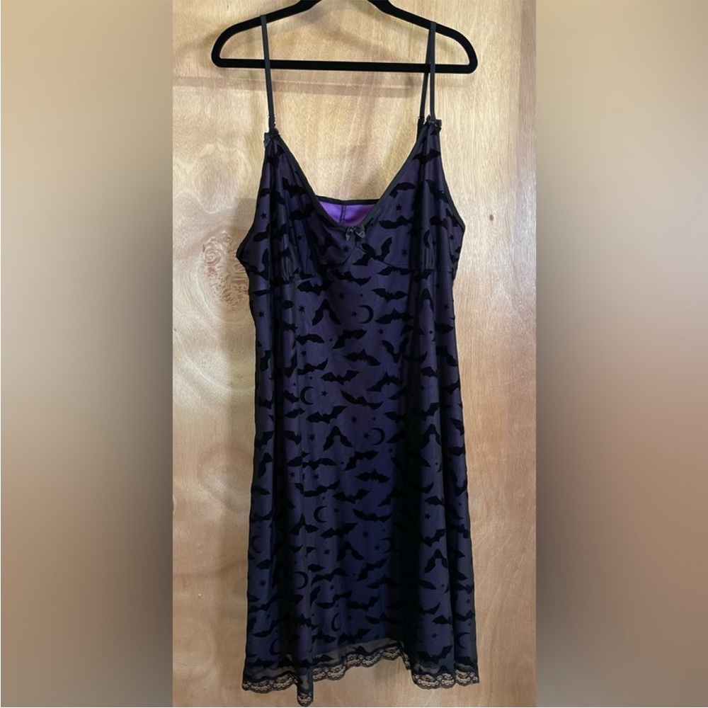 Black and Purple bats dress